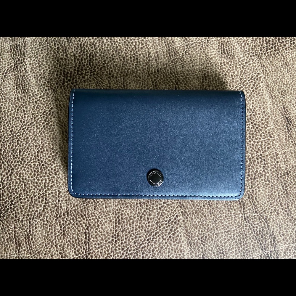 Coach Foldover card case - Navy